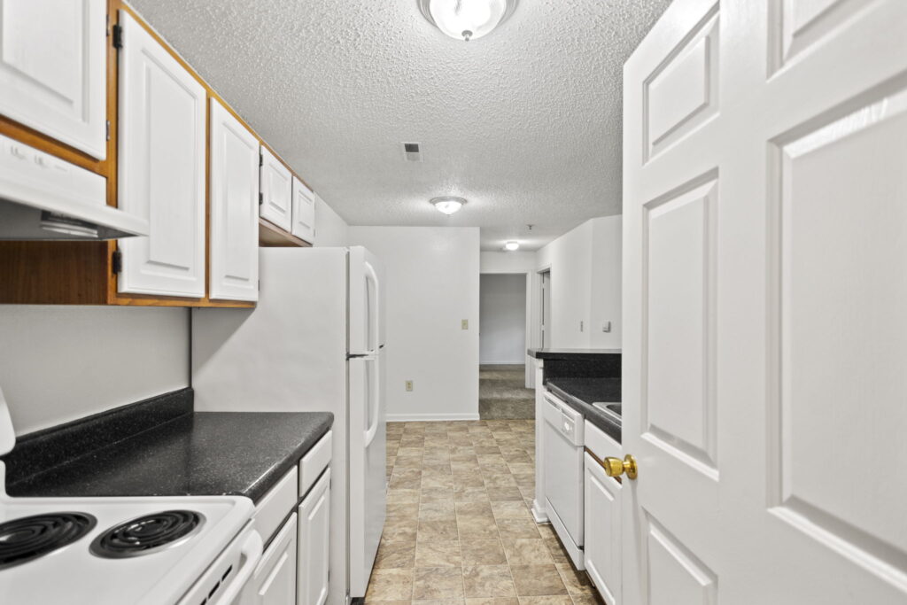 Mallard Cove Apartments view of kitchen from laundry room