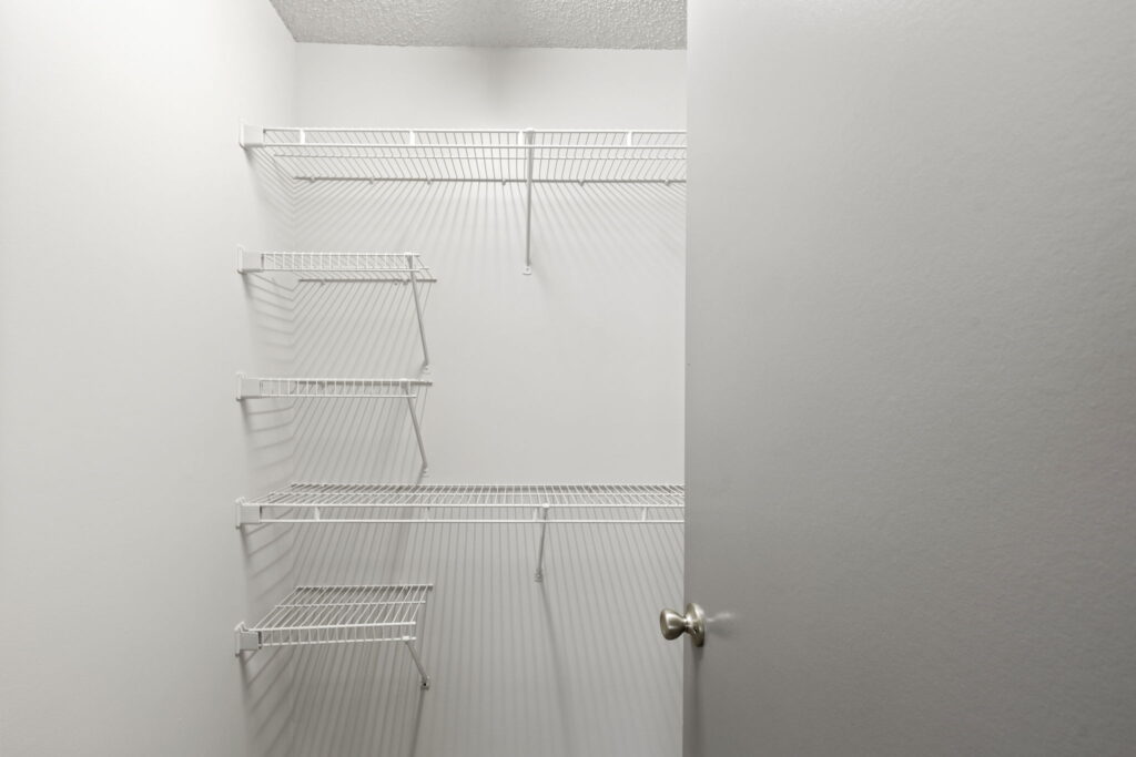 closet shelving Quartermill Apartments